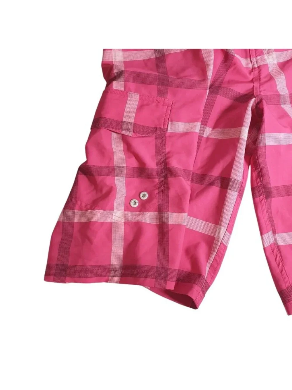 OP Mens Pink Plaid Board Short OPFlex Size 36 (measure 38) Quick Dry Lightweight